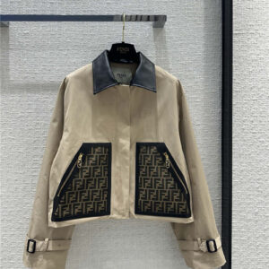 fendi lapel jacket windbreaker small coat