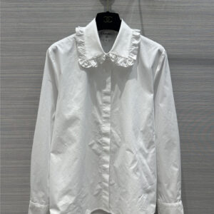 chanel palace style lace collar shirt