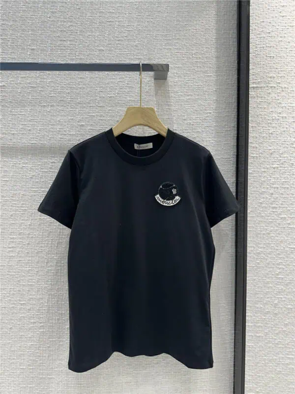 moncler tennis logo embroidered short-sleeved T-shirt