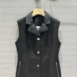 Hermès pebbled lambskin vest