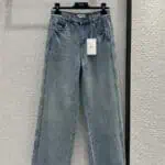 celine new side print straight jeans