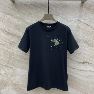 miumiu heavy industry beaded short-sleeved T-shirt