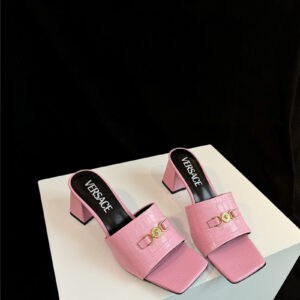 versace catwalk style thick heel sandals