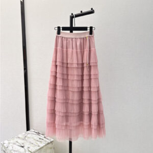 miumiu new heavy layered mesh skirt