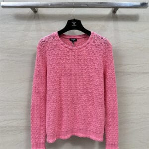 chanel hollow embossed braided top