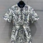 dior sun god positioning print pattern Oblique jacquard dress