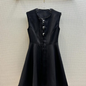 louis vuitton LV gem-encrusted button-embellished dress