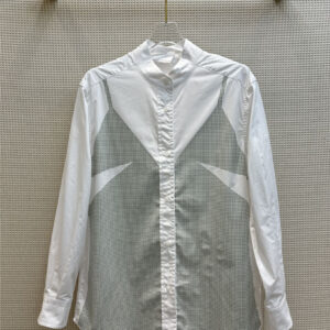 fendi fake two piece offset printed pattern stand collar shirt