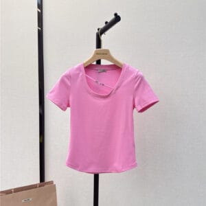 miumiu slim fit U-neck T-shirt