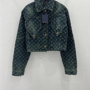 louis vuitton LV new jacquard all-over printed denim jacket