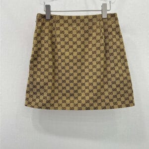 gucci double G presbyopia jacquard A-line mini skirt