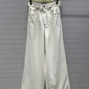 miumiu vintage native cotton white denim trousers