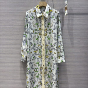 tory burch French style printed silk dress