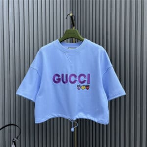 gucci embroidered shorts suit
