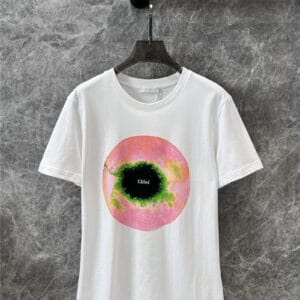 Chloé rainbow eye rendering print short-sleeved T-shirt