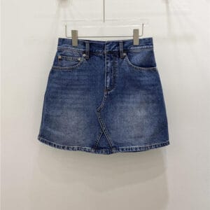 dior early spring series embroidered denim skirt