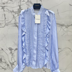 valentino silk vertical stripe shirt