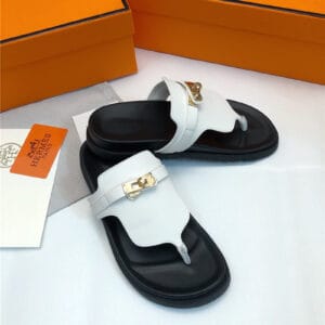 Hermès H buckle flip-flops