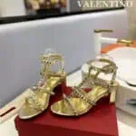 valentino wraparound ankle studded sandals