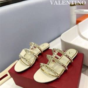 valentino wraparound ankle studded sandals
