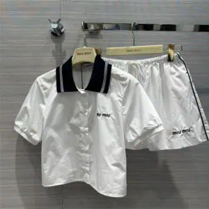 miumiu temperament shirt + miniskirt set replica clothes