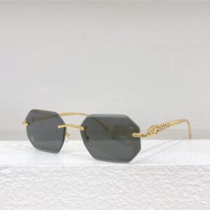 C a r t i e r new rimless leopard sunglasses