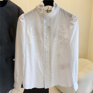 YSL new embroidered shirt replica clothes