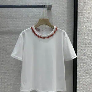 valentino circle collar cotton T-shirt replica clothing