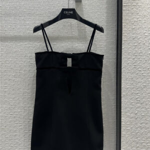 celine suspender tube top little black dress replicas clothes