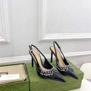gucci diamond chain high heels margiela replica shoes