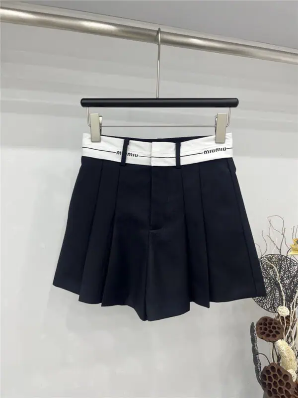 miumiu classic pleated shorts replica designer clothing websites