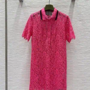 gucci lace water-soluble flower cutout dress replicas clothes