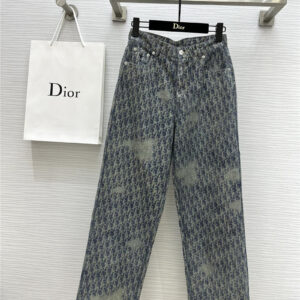 dior mid-high waist presbyopic straight jeans replica clothing