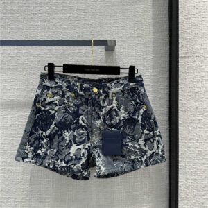 louis vuitton LV vintage jacquard denim shorts replica clothing