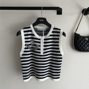 dior knitted striped vest replicas clothes