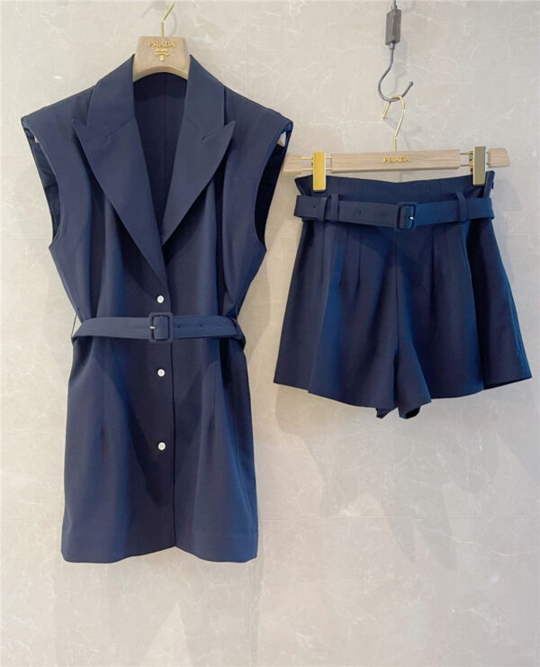 prada vest + shorts set replica d&g clothing