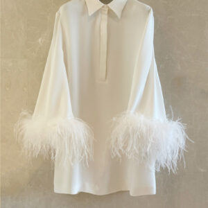 valentino ostrich feather + silk shirt replica clothing sites