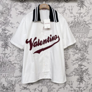 valentino all-in-one letter embroidered shirt replica clothing