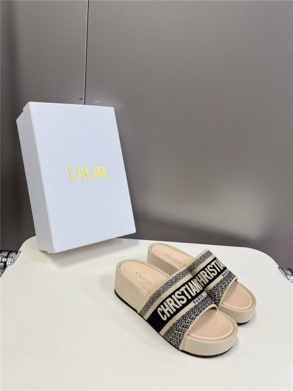 dior printed platform slippers replica designer shoe