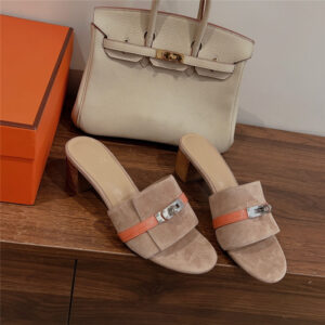 Hermès Kelly buckle slippers replica designer shoes