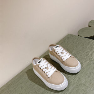 miumiu thick-soled canvas shoes margiela replica shoes