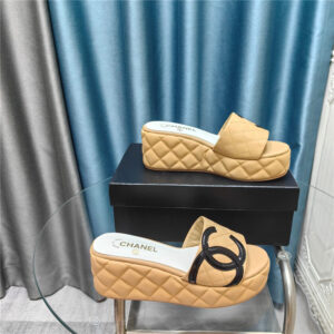 chanel large pair of C slippers replica shoes