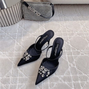 Dolce & Gabbana d&g rhinestone high heels replica shoes