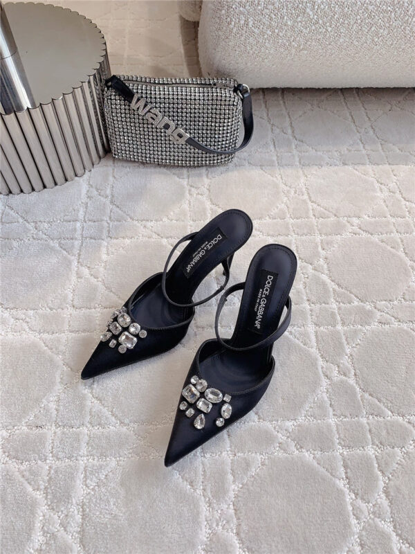Dolce & Gabbana d&g rhinestone high heels replica shoes