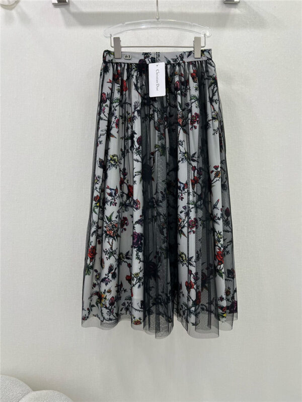 dior patchwork double layer long skirt replica d&g clothing