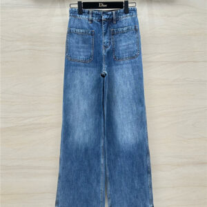 dior double pocket straight jeans replica clothes