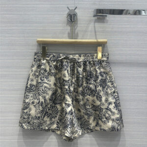 loro piana oil painting flowers mulberry silk shorts replica clothes