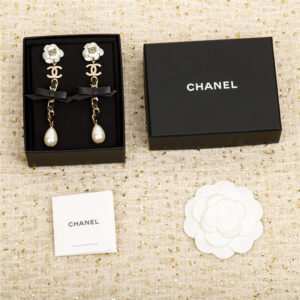 chanel camellia series earrings