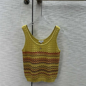 chanel wavy knitted vest replica designer clothes