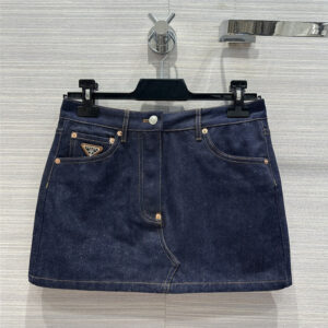 prada original color denim mini skirt replica clothes